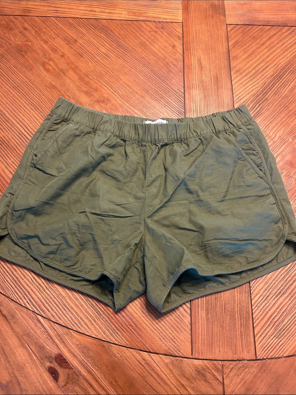 Madewell Olive Green Athletic Drawstring Shorts
